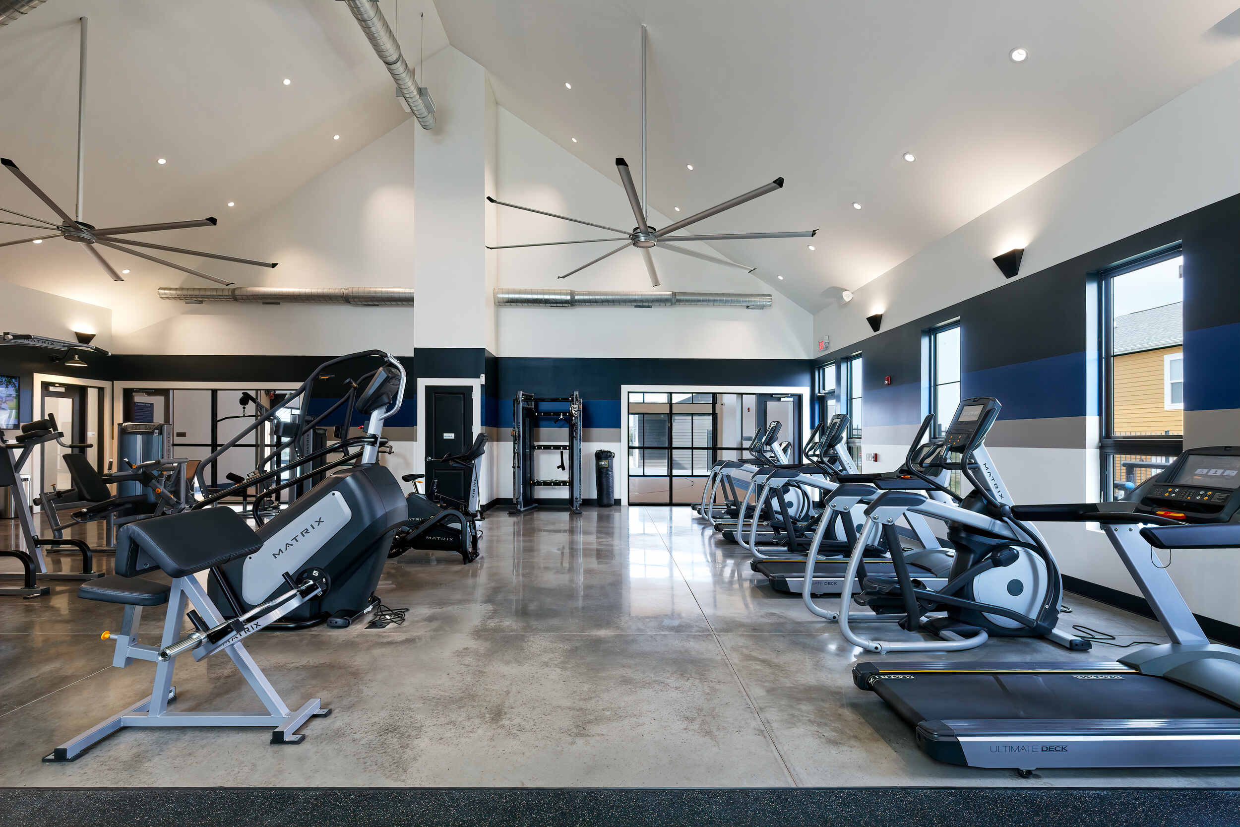 collective at lawrence apartments near university of kansas 24 hour fitness center equipment