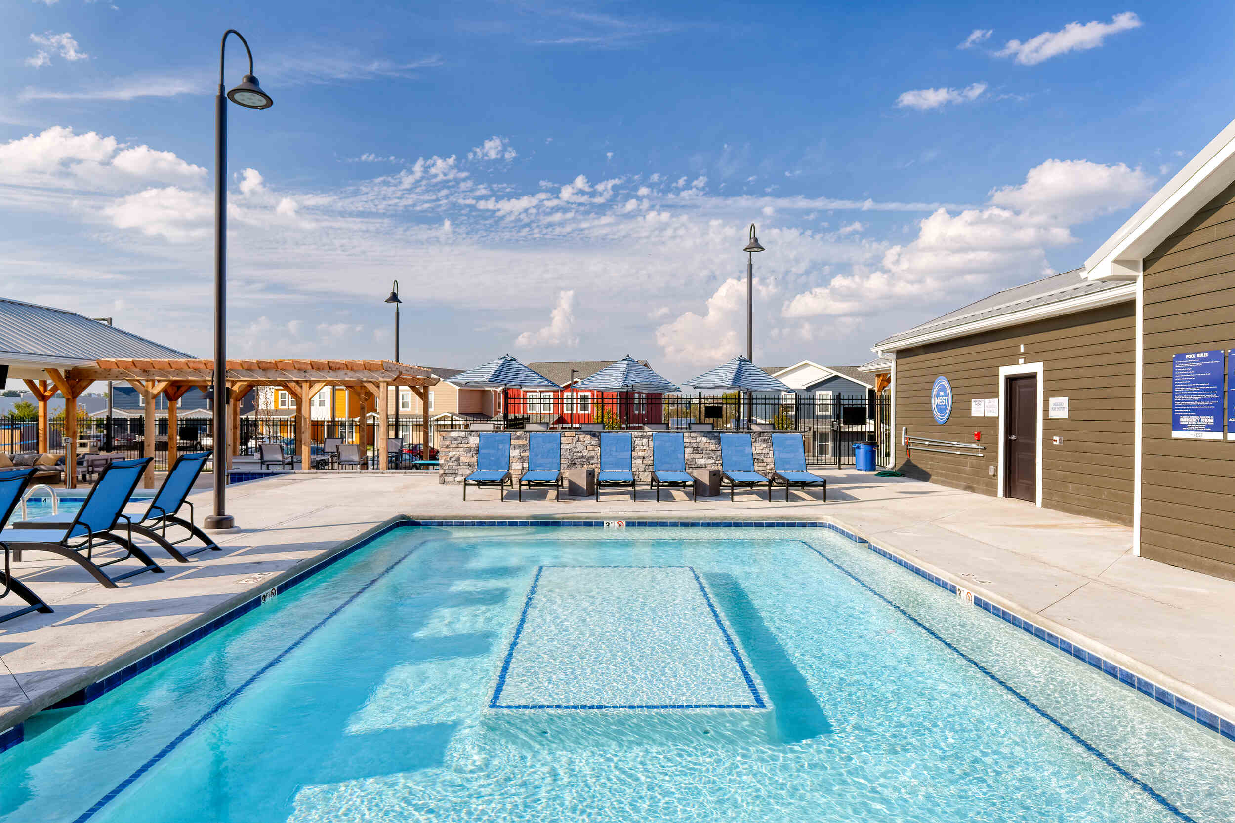 collective at lawrence rentals near university of kansas resort style pool exterior